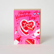 Valentine's Day Love Cake Letterpress Greeting Card