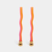 Vibrant Taper Wiggle Candles (set of 2)