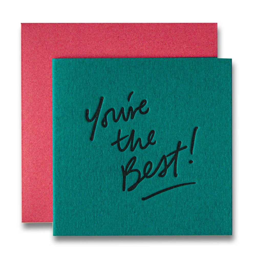 You're the Best Letterpress Tiny Card