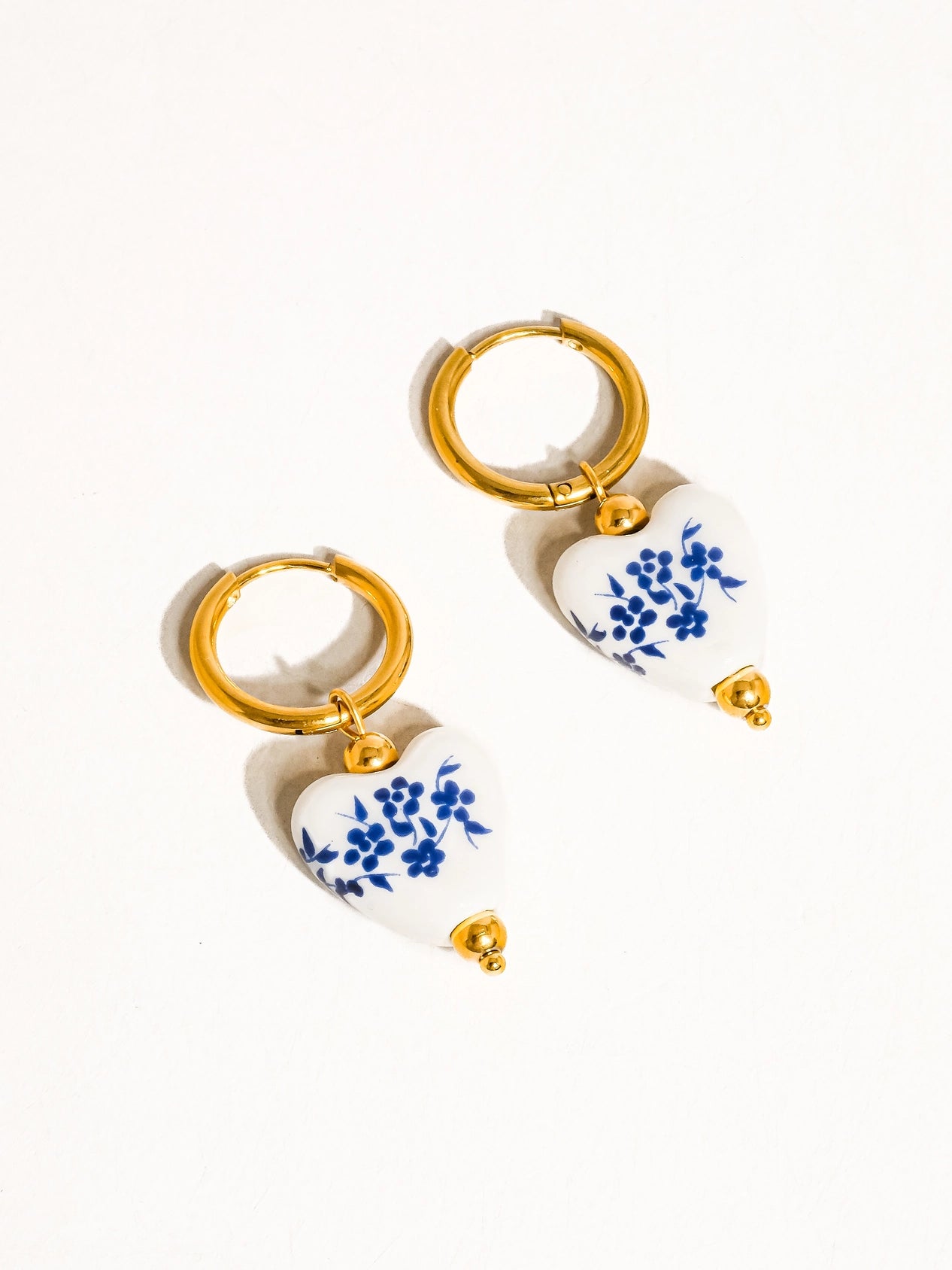 Yun Ceramic Floral Heart Earring